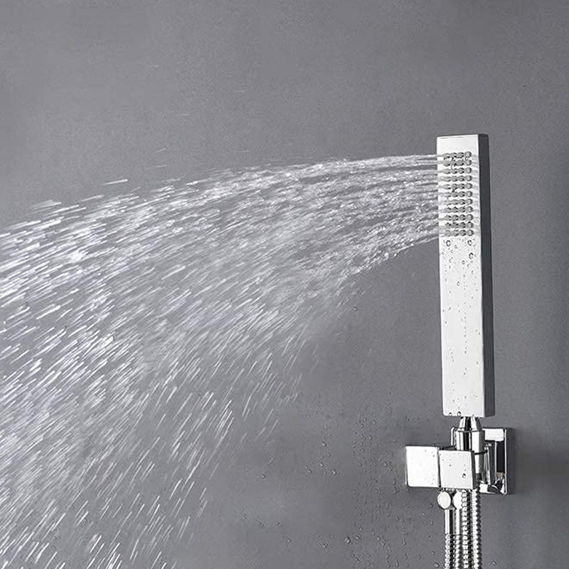 shower set in wall mounted Bathroom taps luxury brass kits rain rainfall showerset mixer faucet set led shower lights