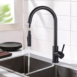 2022 kitchen faucet black stainless steel 304 water tap modern kitchen taps brass pull out sprayer kitchen mixer sink faucets