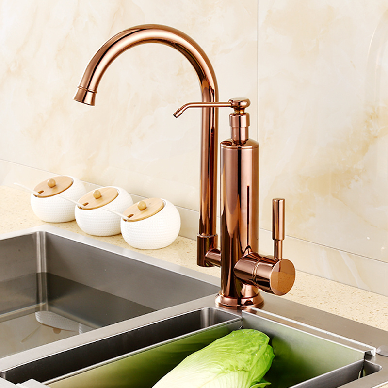 Hot And Cold water Kitchen Faucet Mixer taps gourmet kitchen Faucets stream deck Brushed Tap modern kitchen faucets