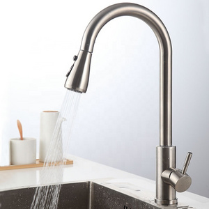 2022 sus304 kitchen faucet water tap modern kichen kitchen taps brass pull out sprayer kitchen mixer sink faucets