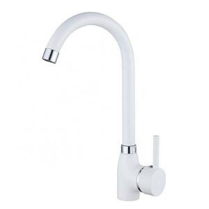 Luxury Design Kitchen Faucet Tap 8571 Single Hole 360 Degree white kitchen faucet