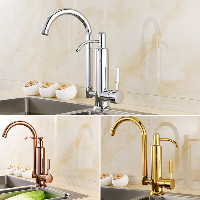 Hot And Cold water Kitchen Faucet Mixer taps gourmet kitchen Faucets stream deck Brushed Tap modern kitchen faucets