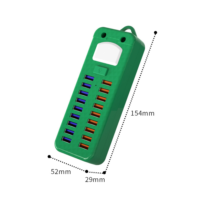 Wholesale Factory DC mobile phone charger with 2 in 1 type-C and Micro -C 5V/3A led light Universal charger with clip