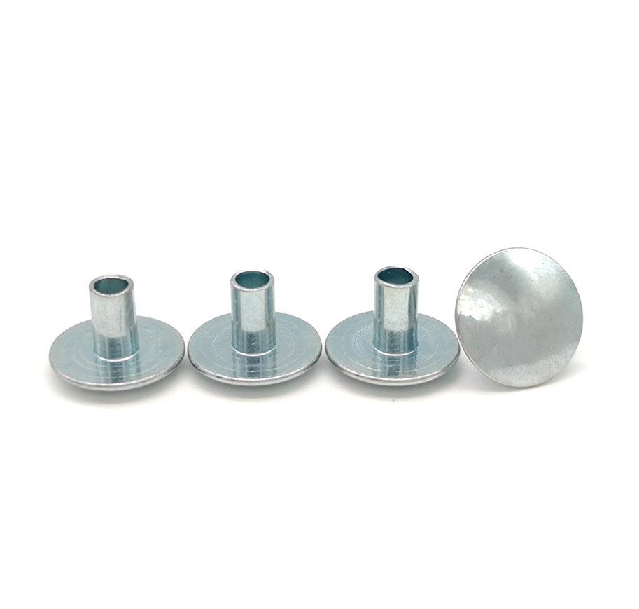 Custom Cheap Steel Rivets Manufacturer, big round  head Semi Tubular Metal Rivet Remaches For Furniture