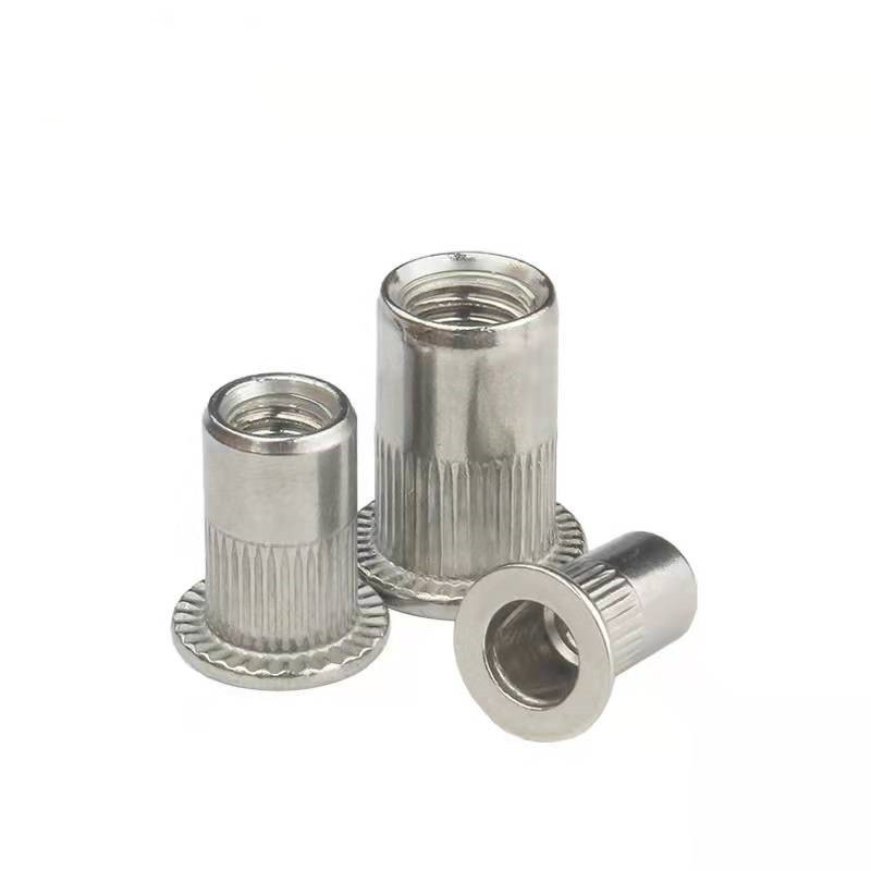 M3-M20 Stainless Steel Rivet Nut knurled flat head Insert  blind rivet nut