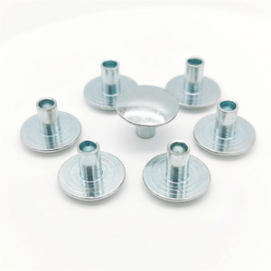 Custom Cheap Steel Rivets Manufacturer, big round  head Semi Tubular Metal Rivet Remaches For Furniture