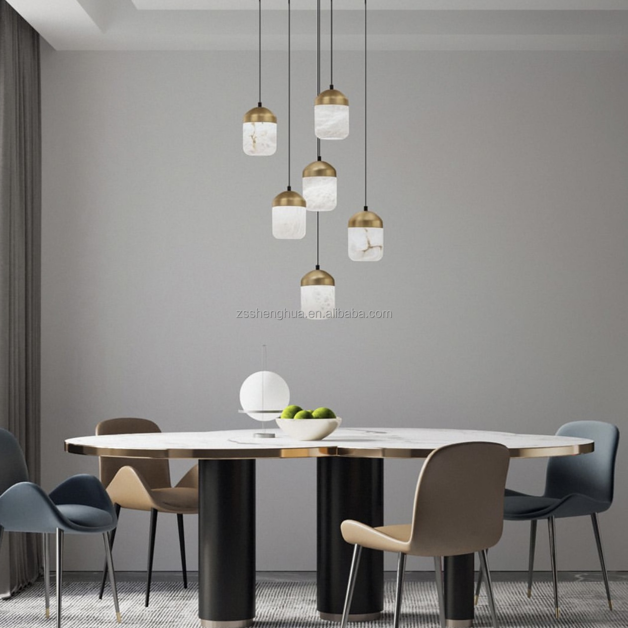 Nordicfor Bedroom Dining Room Living Room Ceiling Alabaster Lighting Chandelier For Living Modern Dinning Table Ceiling Light