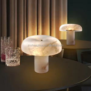 Marble table lamp New Design Color Simple Style Marble Mushroom Desk Lighting Best Sellers Product Alabaster Lamp