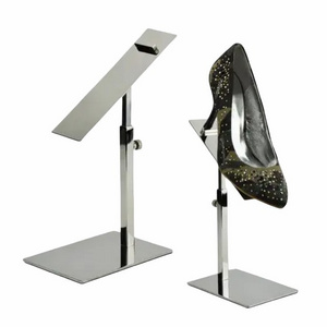 Hot Sale Fashion Retail Metal Adjustable Portable Shoe Display Stands For Shops