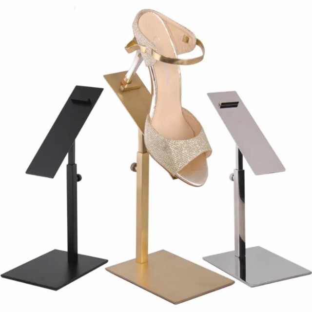 Hot Sale Fashion Retail Metal Adjustable Portable Shoe Display Stands For Shops