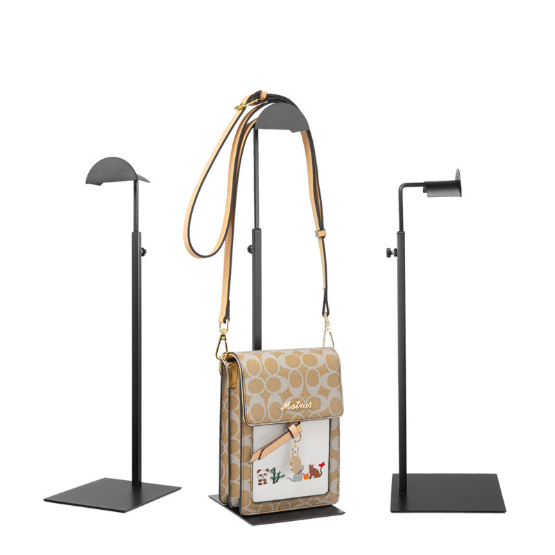 Custom Hanging Handbag Holder Metal Hand Bag Rack Luxury Gold Bag Display Stand