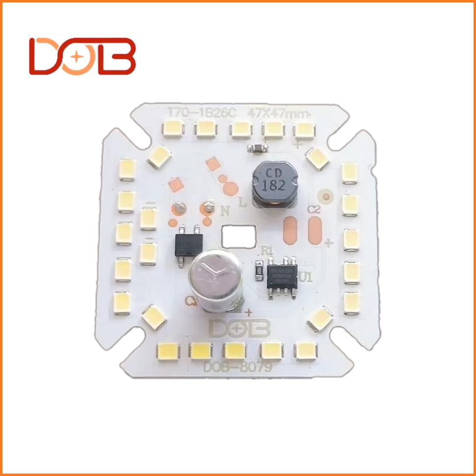 50w Rechargeable Ac85V-265V High Power Smd T Bulb Unassembled Ac 220V High Efficiency Driver-Free Lamp Bulb Dob Pcb Square Board