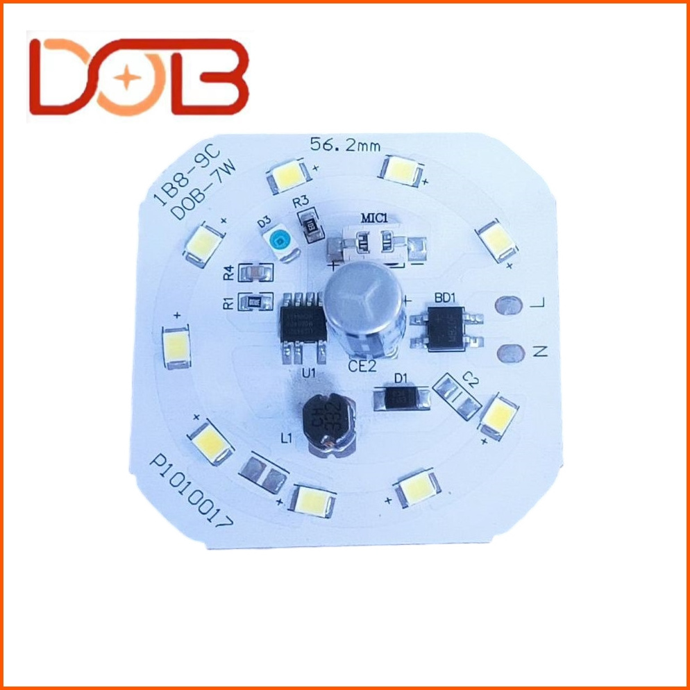 7w Voice controlled induction dob Super Lumen High Voltage For Home Square Board T Bulb Easy To Install Led  Dob Bulb Pcb Board