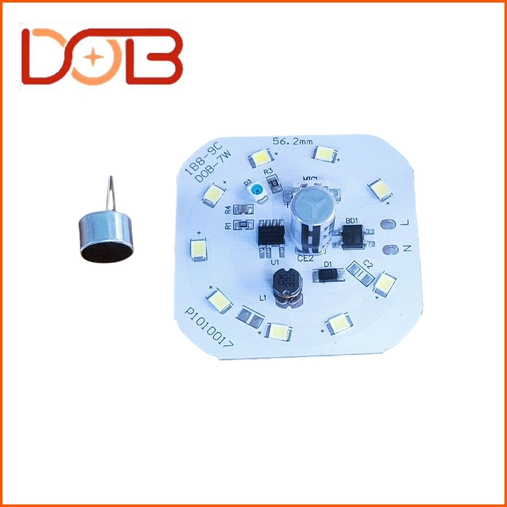 7w Voice controlled induction dob Super Lumen High Voltage For Home Square Board T Bulb Easy To Install Led  Dob Bulb Pcb Board