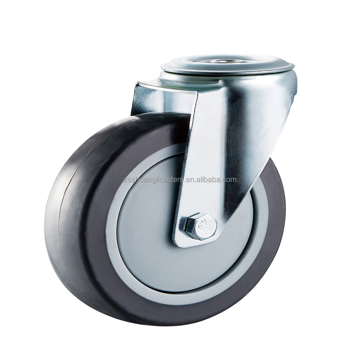 4 Inch Caster Wheels Heavy Duty TPR Rubber Dual Locking Swivel Casters for Furniture and Workbench Cart