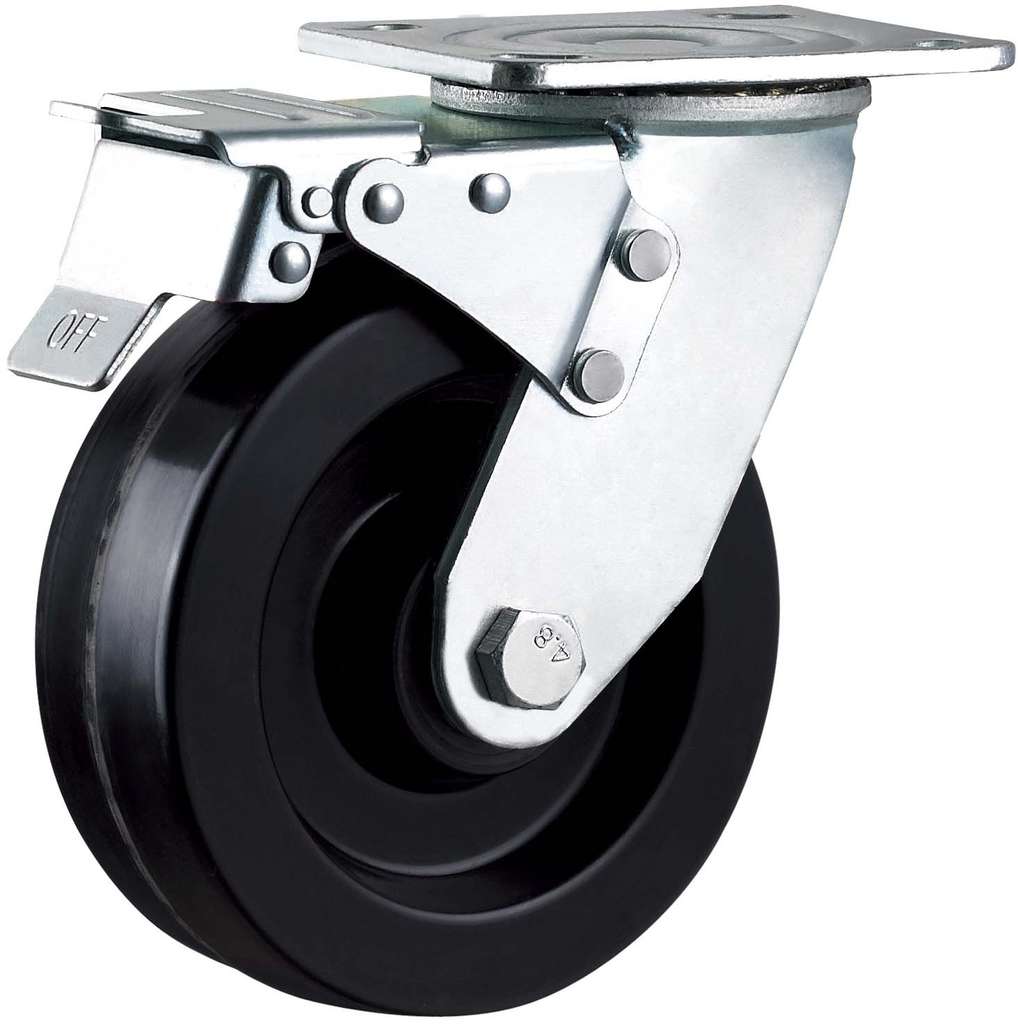 Caster Wheels 6 Inch Heavy Duty Polypropylene Castors 160mm Swivel Locking Industrial Cart Workbench Dolly Wheel Caster