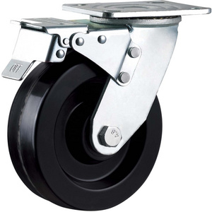 Caster Wheels 6 Inch Heavy Duty Polypropylene Castors 160mm Swivel Locking Industrial Cart Workbench Dolly Wheel Caster