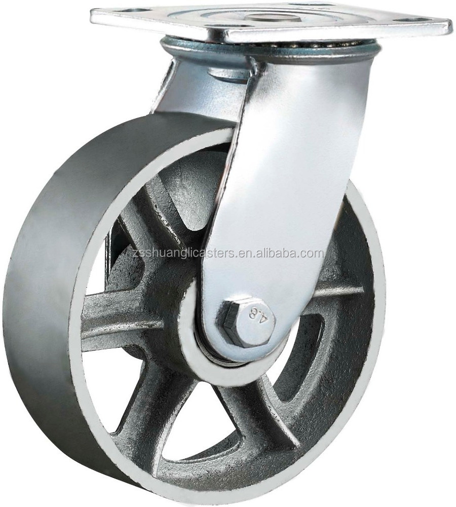 Transport Caster Wheel 200mm 8inch Swivel Cast Iron Trolley wheel