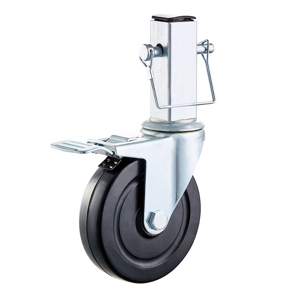 Scaffolding Caster wheel 6 inch rubber roulette wheel heavy duty roda ladders scaffoldings roller