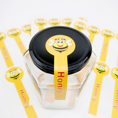 Digital printing logo glass jar packaging seal label jam honey bottle adhesive stickers for jar