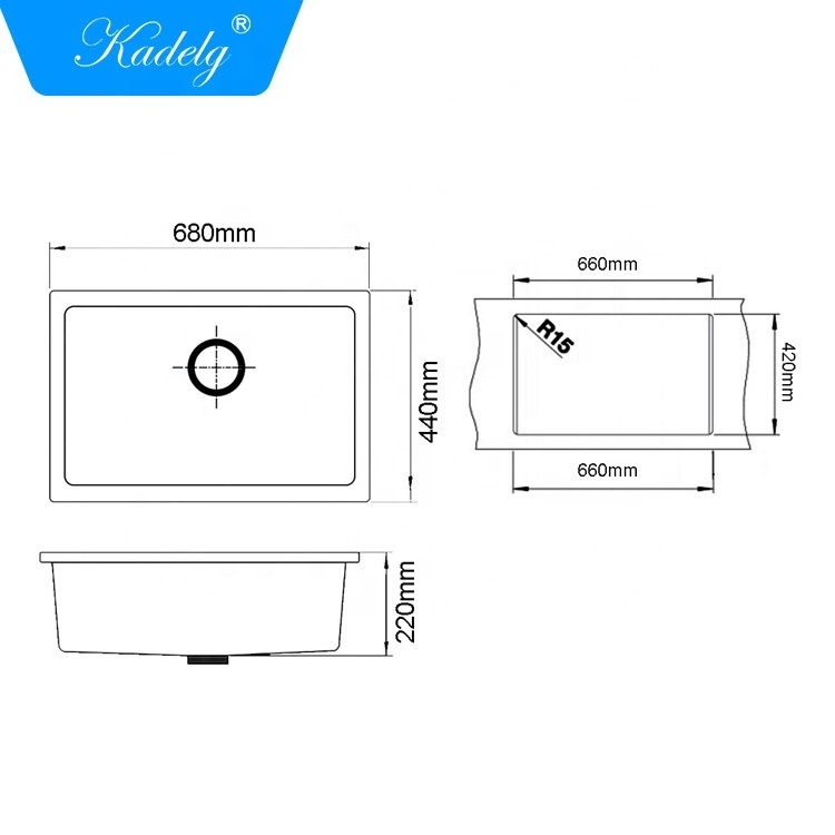 Good Price Without Faucet Cheaps Farm House Granite Quartz Kitchen Sink