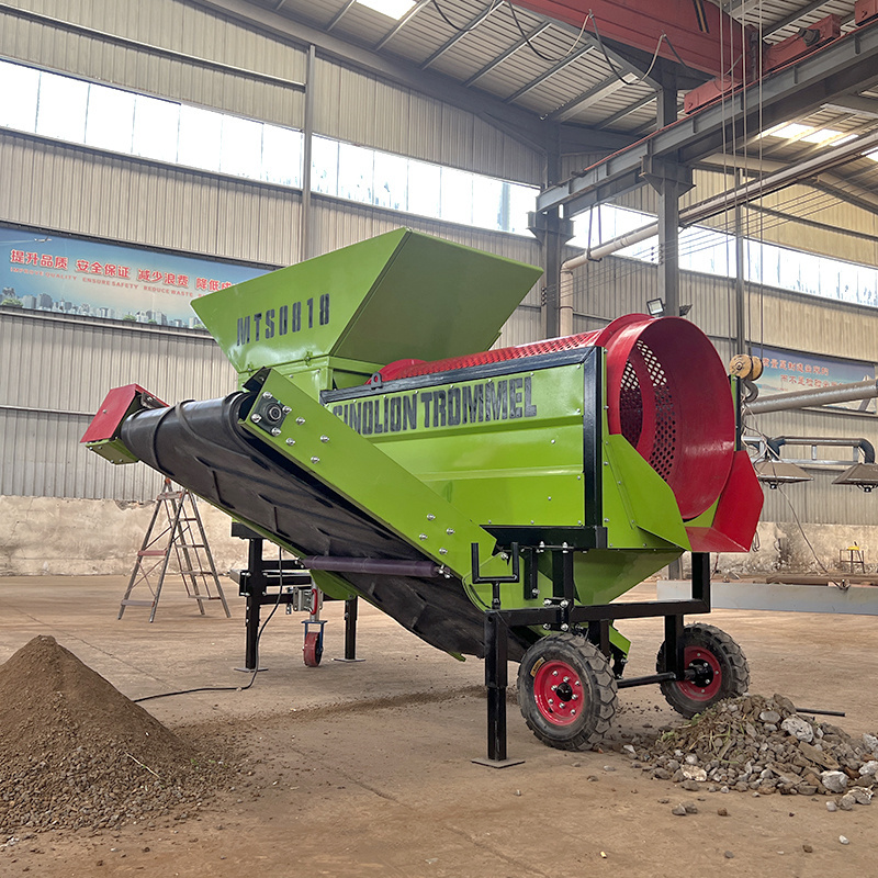 2024 Factory Direct Sales Popular Belt Conveyor Mobile Small trommel screen compost trommel screen topsoil trommel screen