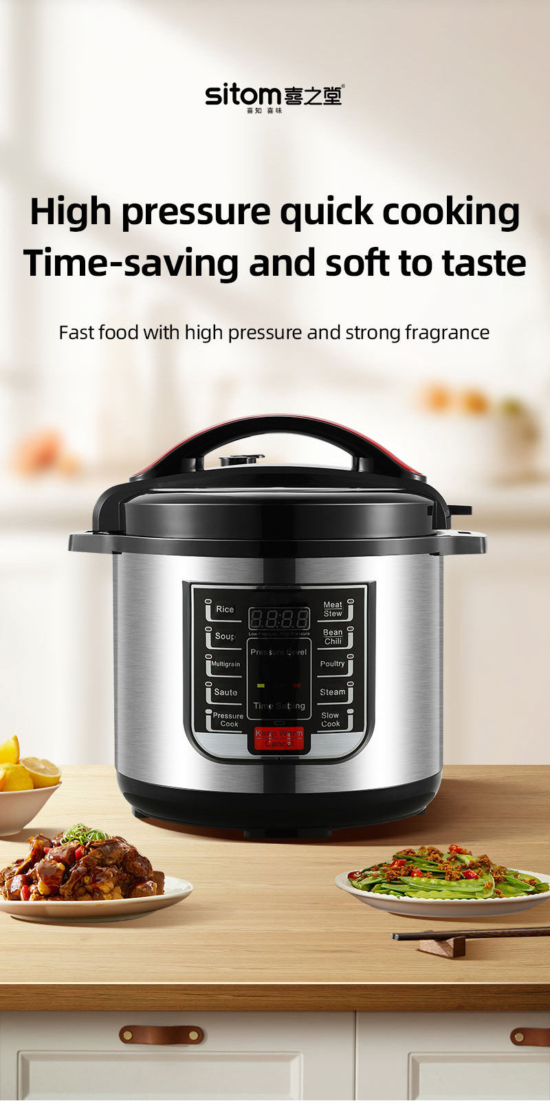 In stock 6L Electric pressure cooker Multi Cooker Non-Stick Coating Inner Pot Household Coocker 200l pressure cooker