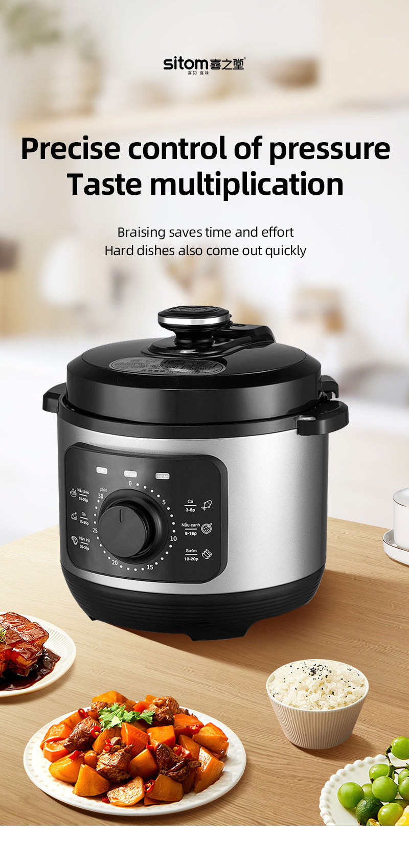 Multi-use Electric Pressure Cooker Stainless Steel Pot Instant Crock Pot Multi Cooker Rice