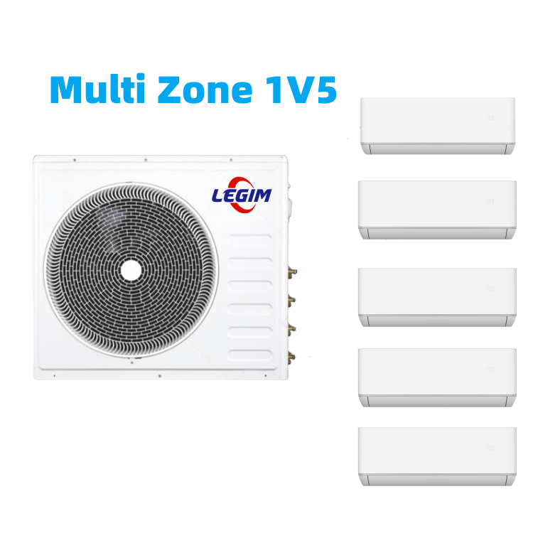 220V 50HZ Dual 2 3 4 Zone Ton HP Multi Split Type Central AC System Unit Mini VRF Inverter Air Conditioner