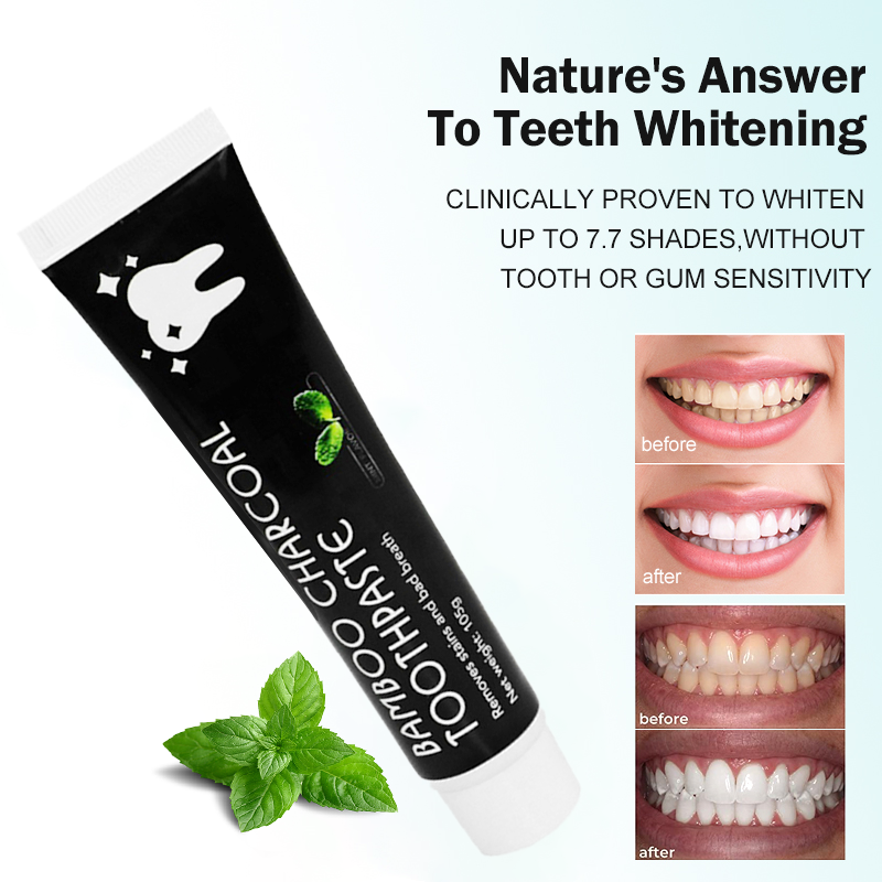 2024 New Arrival Activated Charcoal Teeth Whitening Toothpaste Organic Tooth Paste Bamboo Charcoal Toothpaste