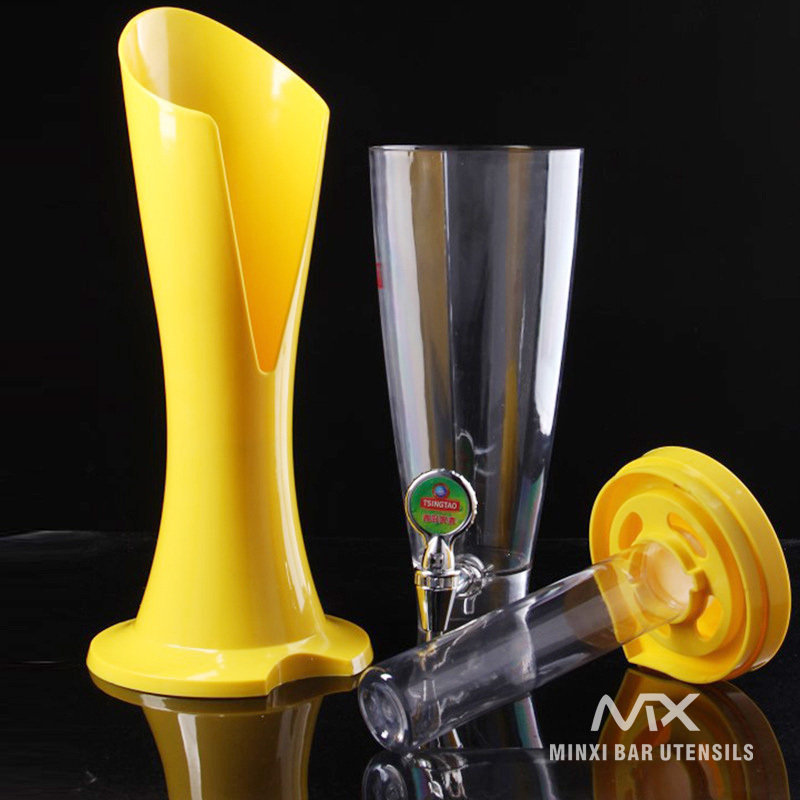 Large Capacity Beer Barrel Wine Cannon Wine Tower Column KTV 2L3L luminous Bar Beverage Dispenser