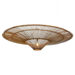 Wabi-sabi ceiling light VINTAGE rattan chandelier art bedroom Restaurant Hotel Guest House Southeast Asia Pendant lights