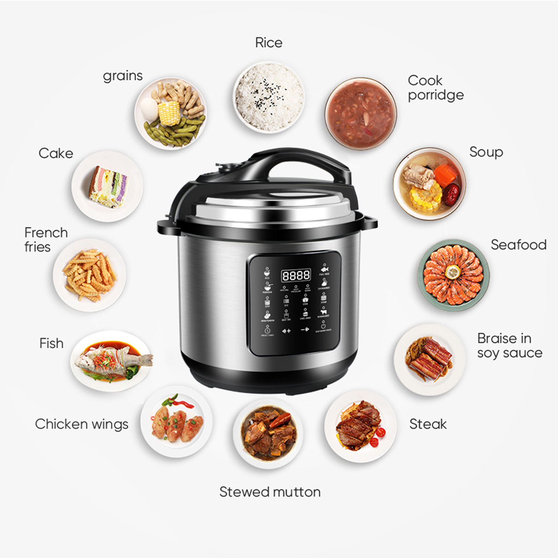 Factory Supplier  Multifunction Pressure Cooker Household 6l Non-stick Inner Pot Smart Electric Pressure Cookers