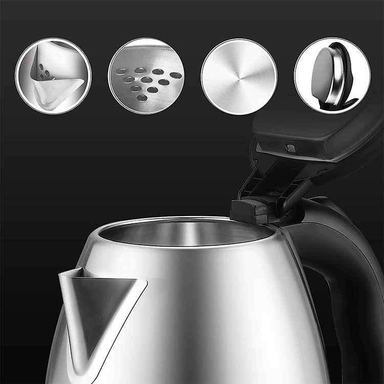 2024 new design best sellHome Appliance Water Electric Kettle 2l Heating Element 1500w Stainless Steel Electric Kettle