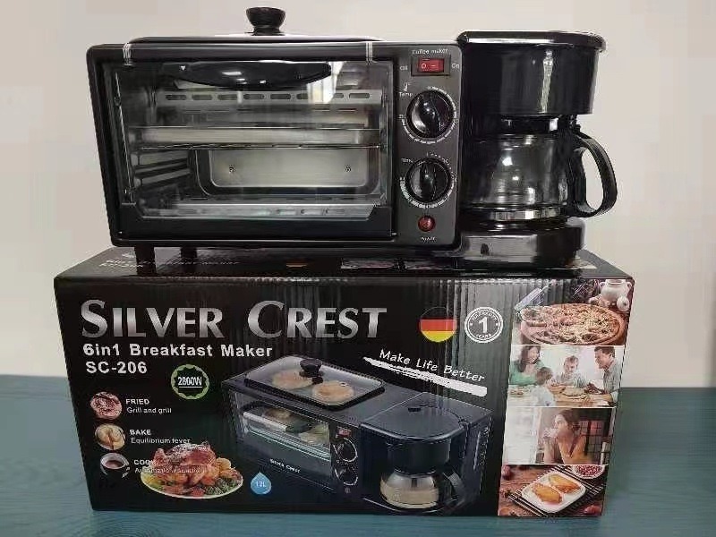 In stock multifunctional electric microwave oven coffee maker sandwich toaster 3 in 1 breakfast maker