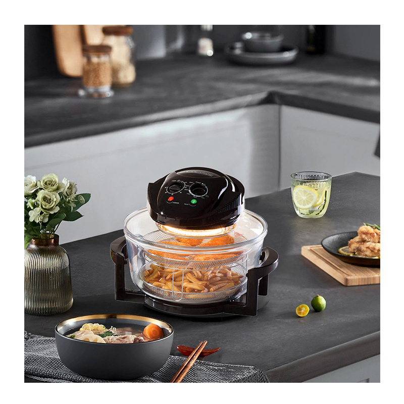 Multifunctional Infrared Halogen Oven Countertop Air Fryer With Stainless Steel Extender For Chicken Steak Fish Ribs