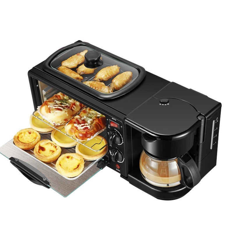 In stock multifunctional electric microwave oven coffee maker sandwich toaster 3 in 1 breakfast maker