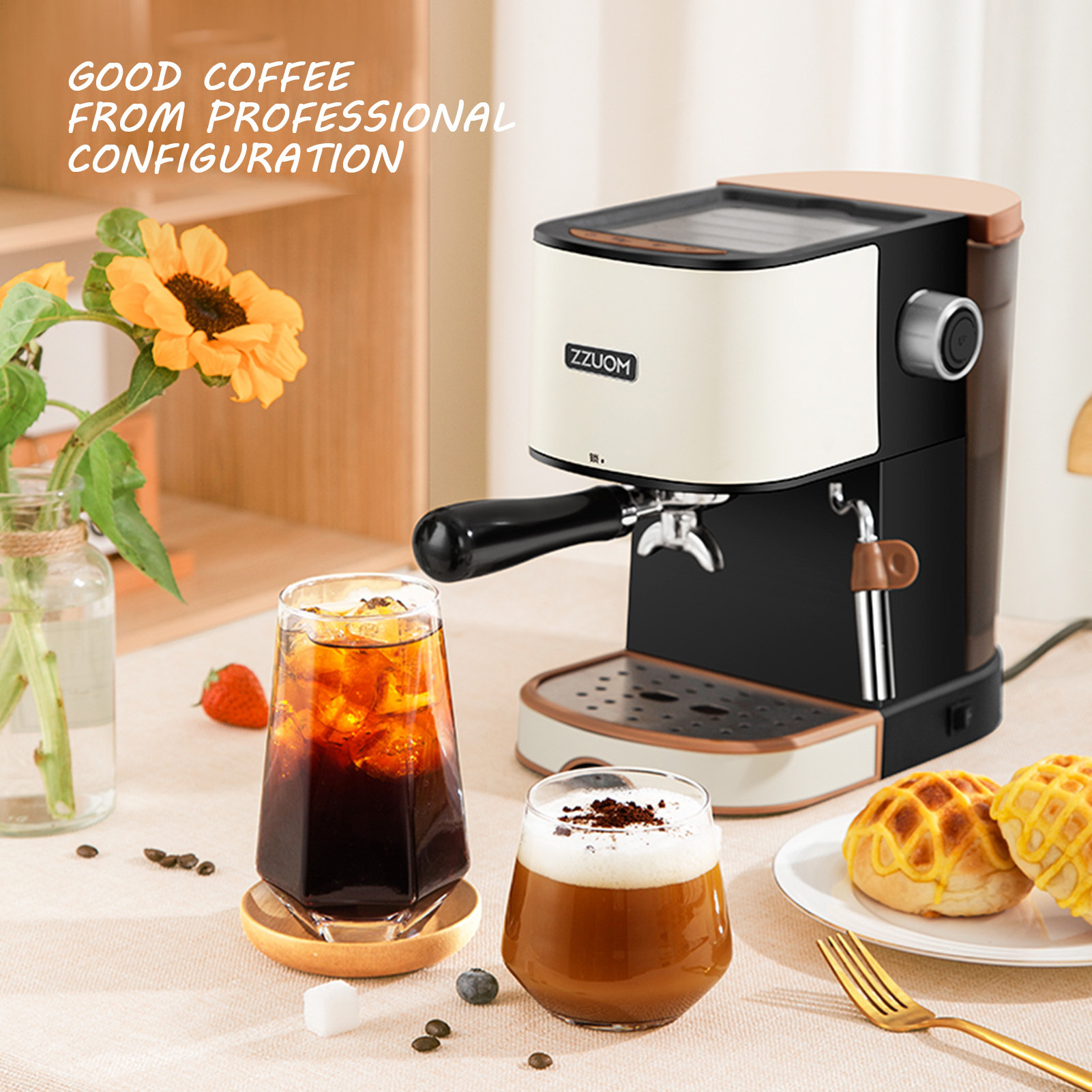 2024 New 110v/220v Home Use Espresso Coffee Maker Italian Coffee Machine Germany Coffee Machine With Grinder