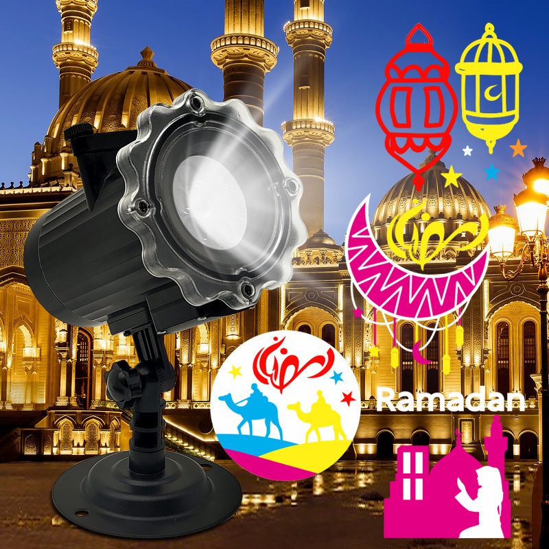 Eid Mubarak Remote control can replace a variety of scene cards to create a festive atmosphere Ramadan projector lights