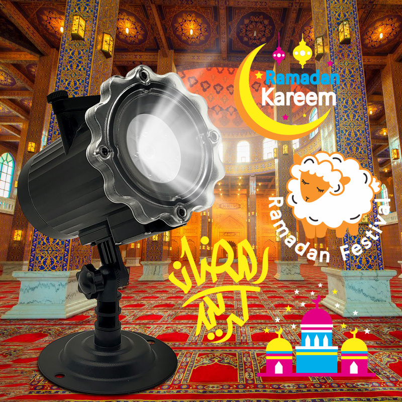 Eid Mubarak Remote control can replace a variety of scene cards to create a festive atmosphere Ramadan projector lights