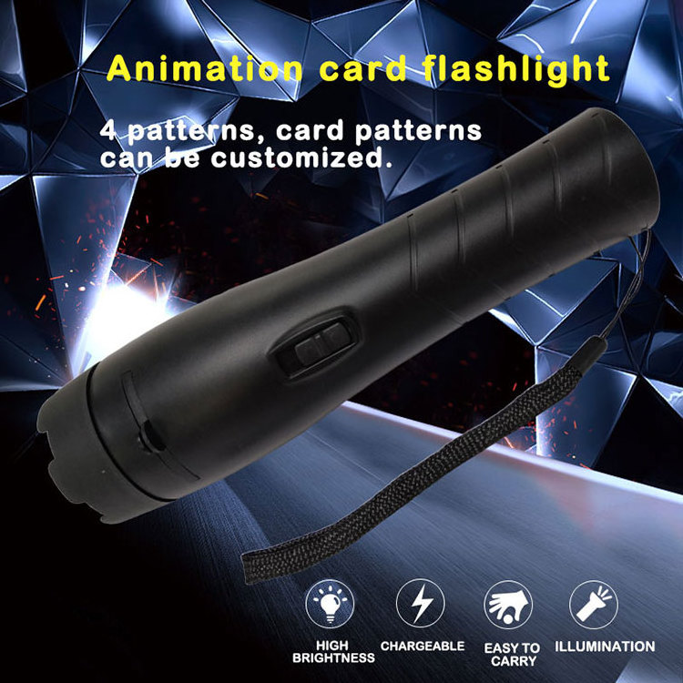 Animation flashlight Christmas atmosphere lighting Led Charger Flashlight