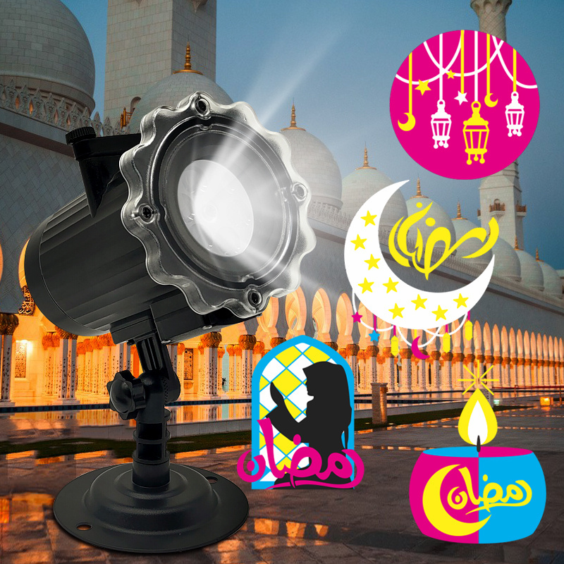 Eid Mubarak Remote control can replace a variety of scene cards to create a festive atmosphere Ramadan projector lights