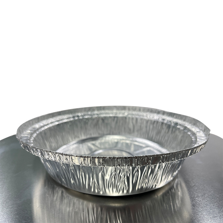 7 8 9 10 inch aluminum foil fast food containers disposable recyclable round household pizza bakery pie pans with lid