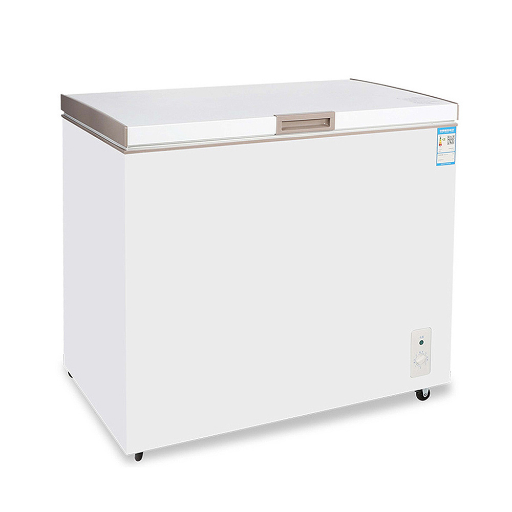 Hot selling chest freezer with hinge multiple sizes commercial deep freezer static cooling with one door big capacity