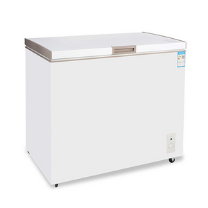 Hot selling chest freezer with hinge multiple sizes commercial deep freezer static cooling with one door big capacity