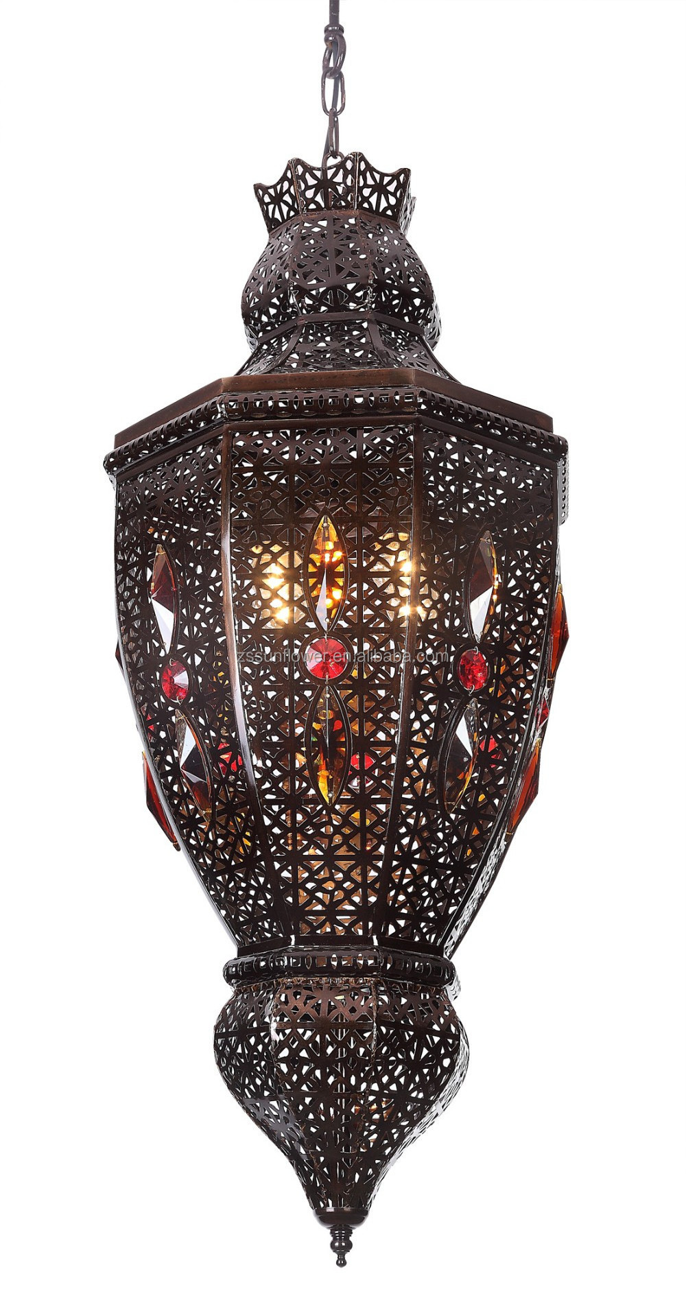 Islamic iron hanging lighting fixture moroccan pendant light