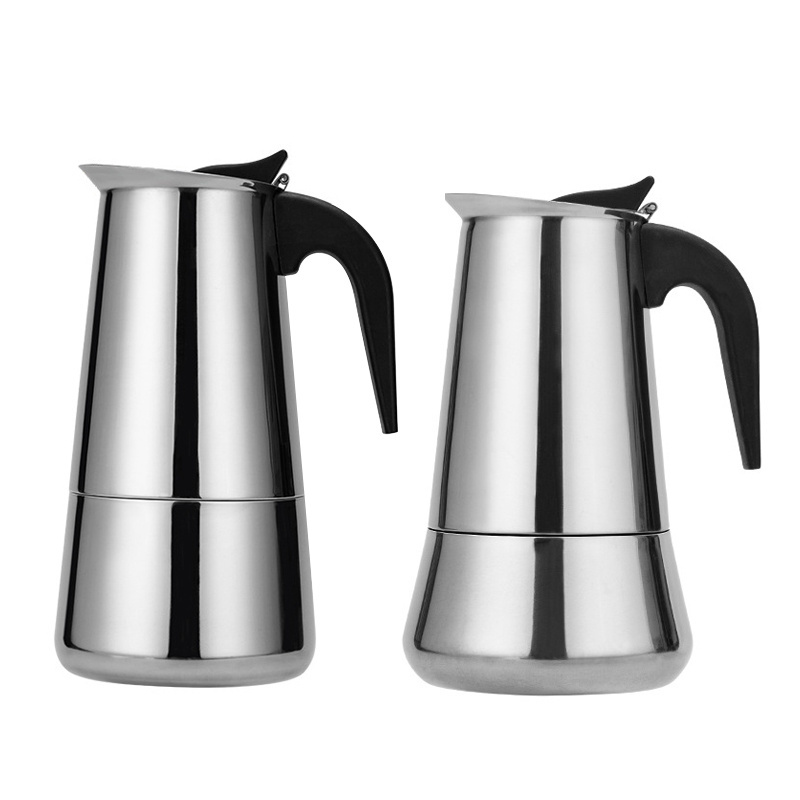 Portable Cafe Percolator Stainless Steel 12 Cups Italian Coffee Maker Stovetop Espresso Maker Moka Pot