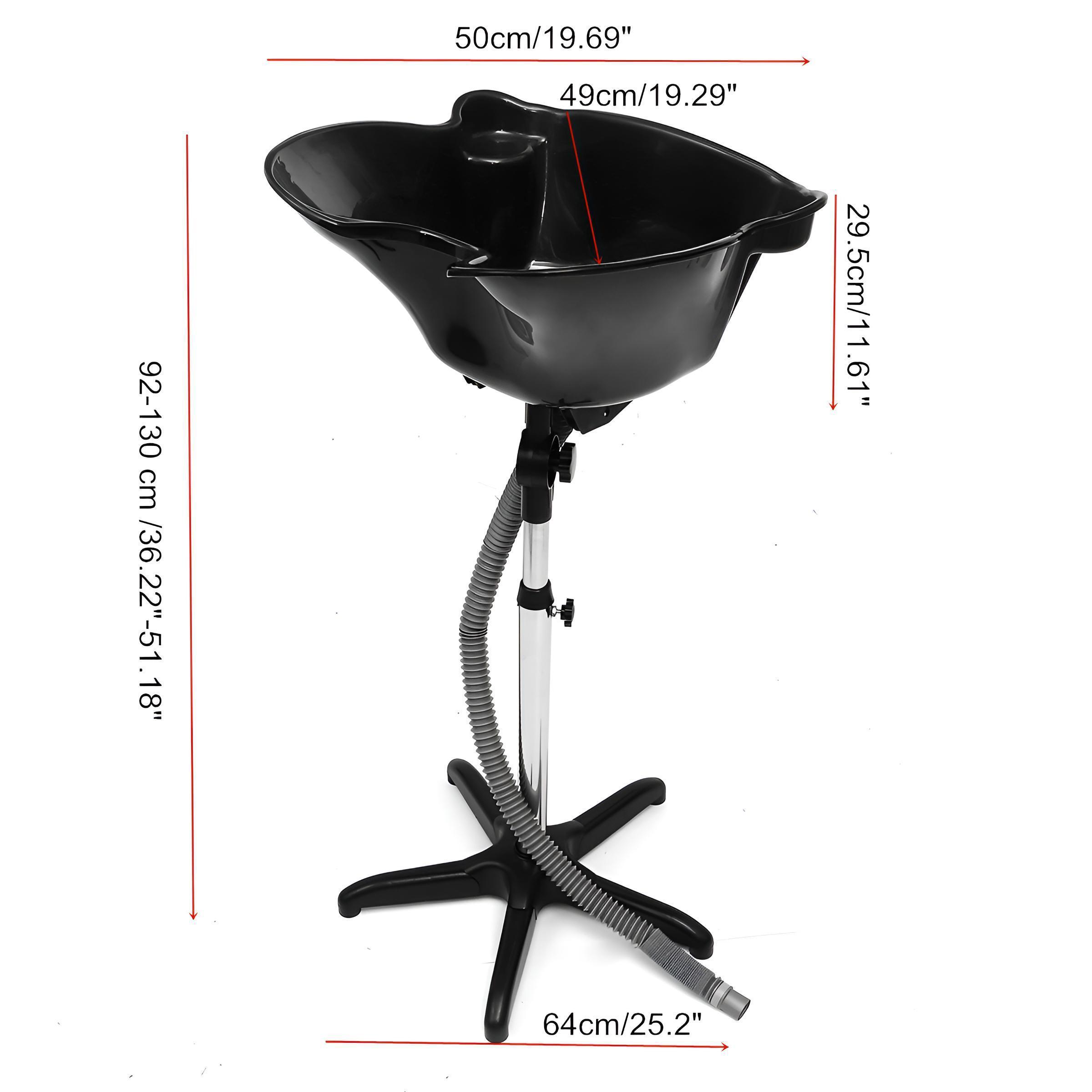 Hairdressing Mobile Portable Hair Salon Wash Basins Adjustable Washing Shampoo Basin Hair Portable Sink