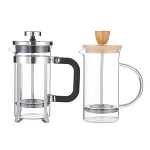 Heat Resistant Dishwasher Safe Coffee Pot Carafe With Stainless Steel Filter French Press Coffee Maker