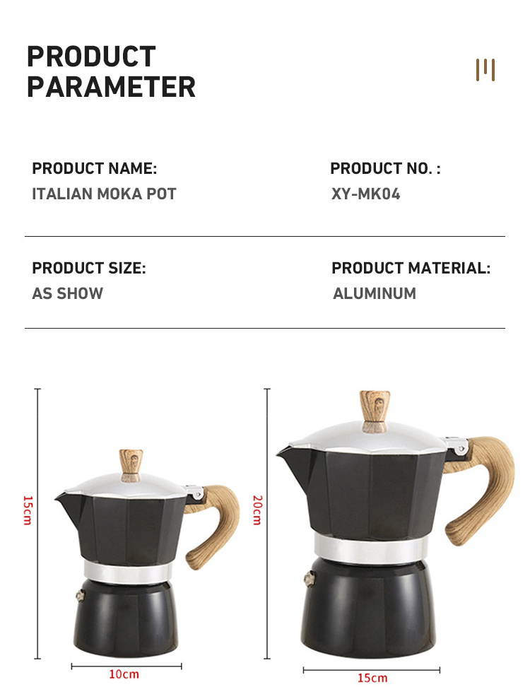 Camping Manual Cuban 10 oz Italian 3 6 Cup percolator Stovetop Espresso Coffee maker Moka pot